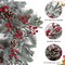 Artificial Christmas Wreath 20 Inch Christmas Wreaths for Front Door Winter Wreath with Red Holly Berries Pine Cones for Front Doors Xmas Winter Holiday Indoor and Outdoor